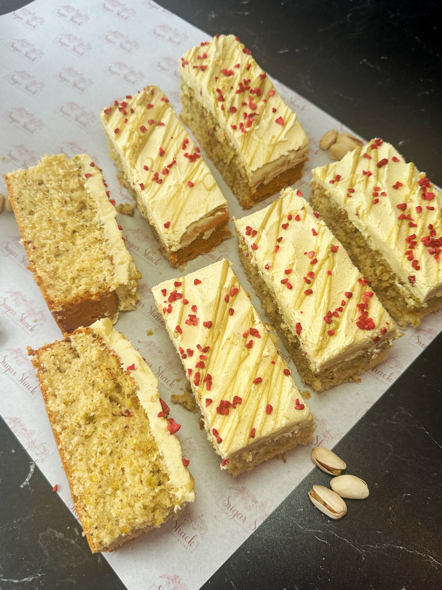 Pistachio & Raspberry Traycake