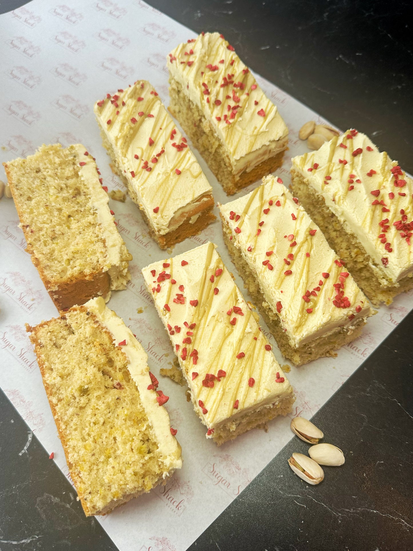 Pistachio & Raspberry Traycake