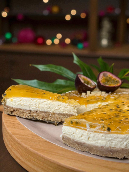 Passionfruit and White Chocolate Cheesecake