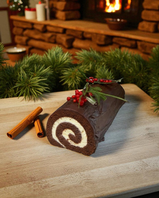 Brownie Yule Log