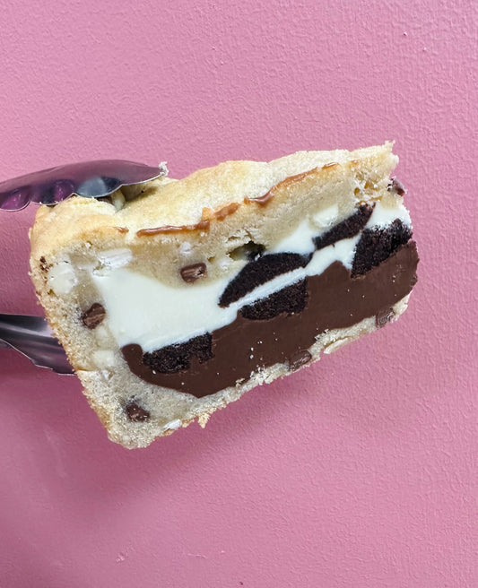 Brownie Choc Cookie Pie Slice